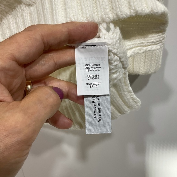 Madewell Karlie Cable Knit Sweater; perfect for fall/winter gathering. Size: XXS - Picture 12 of 15